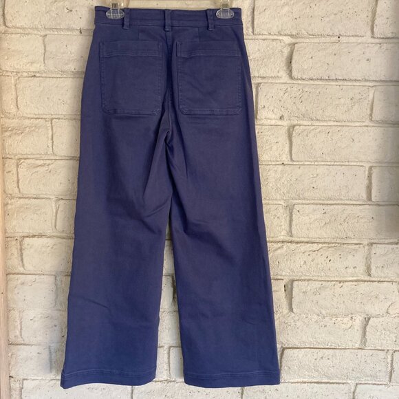 Everlane Wide Leg Crop Pant Blue (Small, Size 4) - Picture 7 of 10